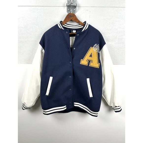 H&M Varsity Jacket Navy Small NWT Divided! - Picture 15 of 16